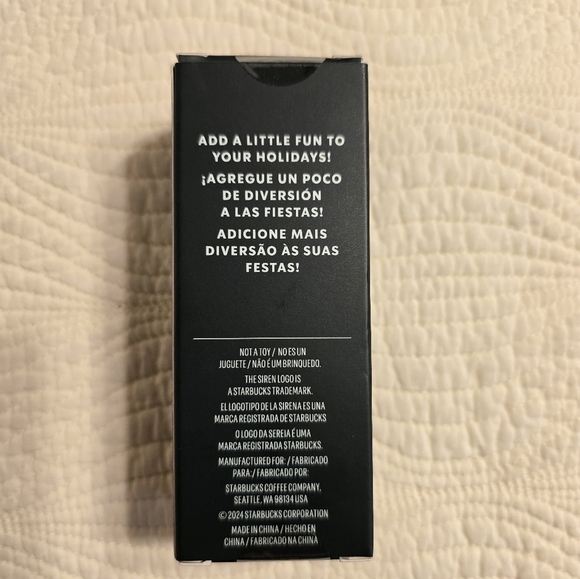 NWT Starbucks 2024 Holiday Seafoam Green Prism Cold Cup Ornament Key Chain - Picture 2 of 2